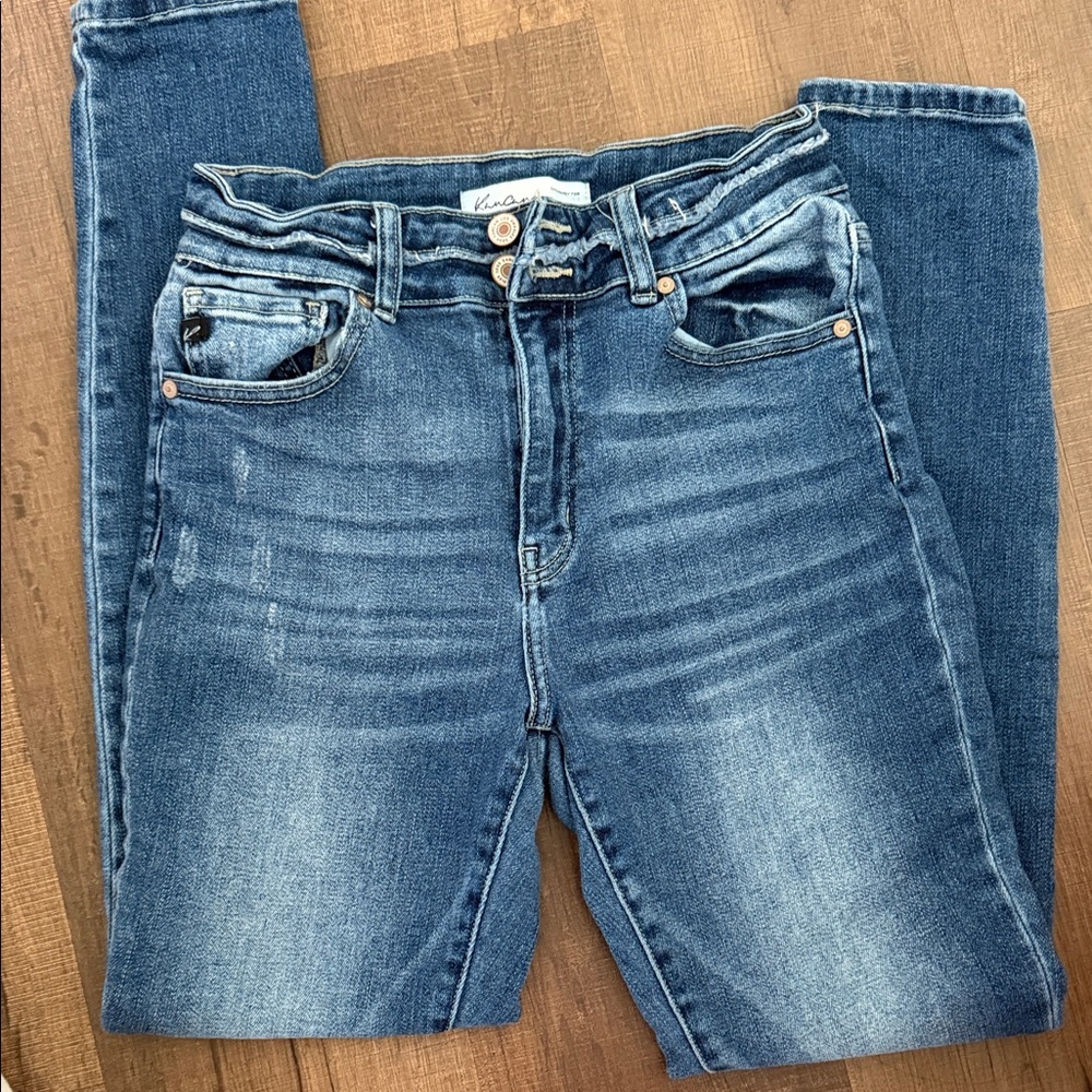 Women's Blue Stretch Denim Jeans - Kancan
